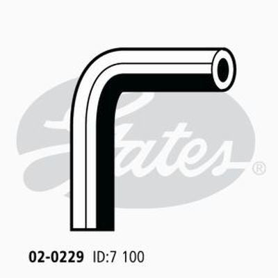 Heater Hose Gates 02-0229 for Toyota 4 Runner LN130 RN130 2.4L 2.8L 4 Cyl. 8v SOHC Diesel