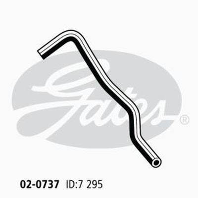 Heater Hose GATES 02-0737 for HONDA CIVIC EE EC ED 1987-1993 1.5L Petrol