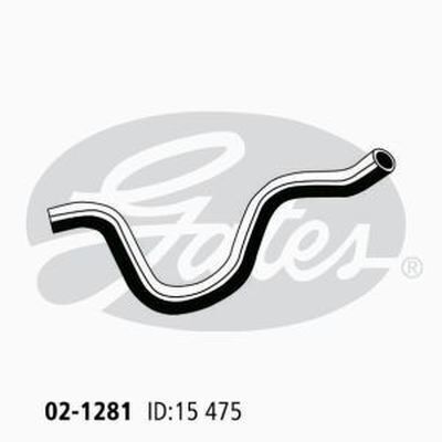 Heater Hose Gates 02-1281 for Toyota Corolla ZZE122 1.8L 2001-2007 Petrol