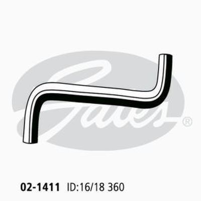 Heater Hose Gates 02-1411 for MAZDA/ EUNOS 121 DB 1.3L 1990-97