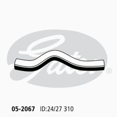 Radiator Hose Upper Gates 05-2067 for FORD FIESTA WS 1.6L 2009-2010 DIESEL