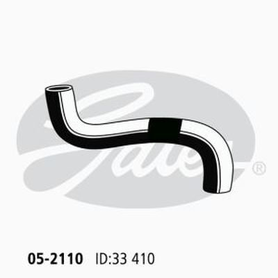Radiator Hose Upper (2) Gates 05-2110 for Toyota Corolla ZZE152 Hatchback 1.8 Petrol 2ZR-FE,2ZR-FAE