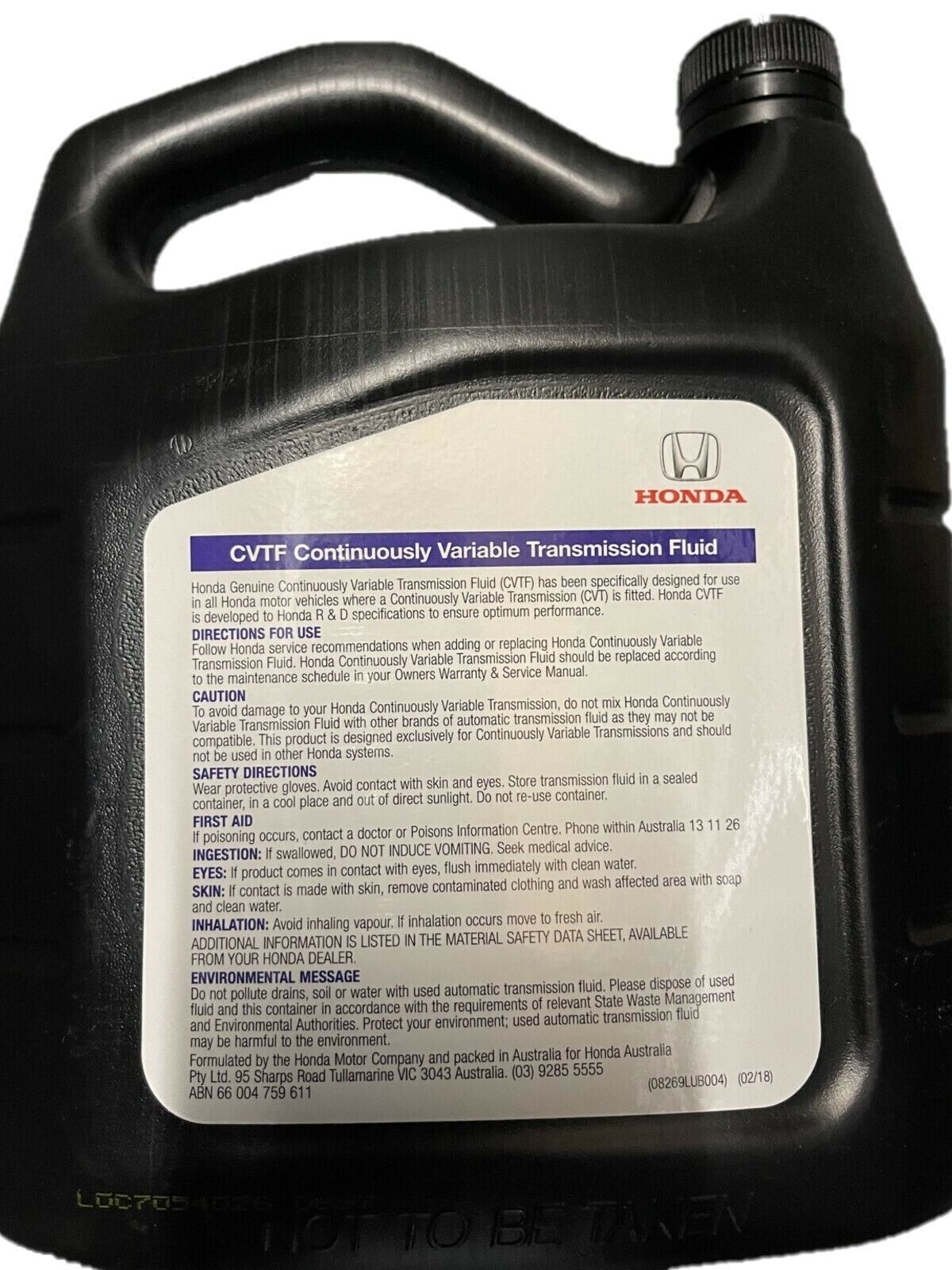 Honda Cvtf 4L 08269LUB004 For Honda