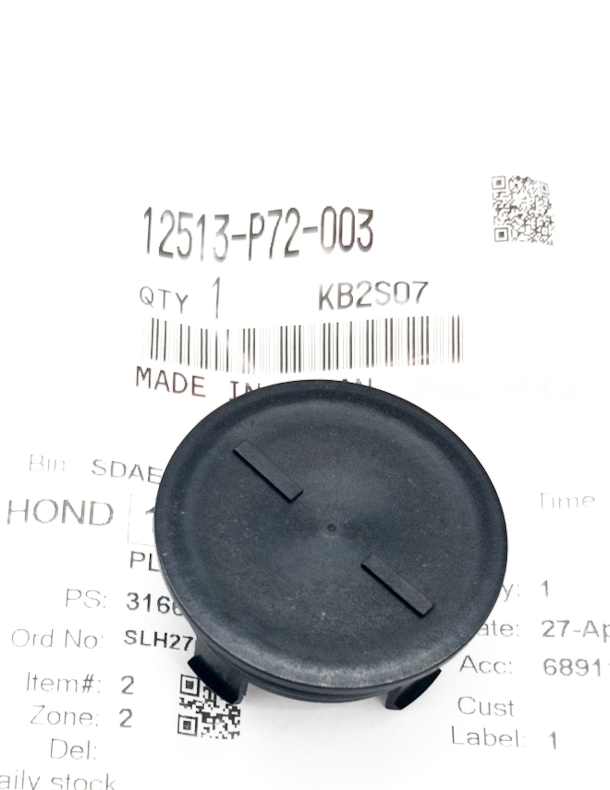 Plug - Cylinder Head 12513P72003 For Honda CRV Civic