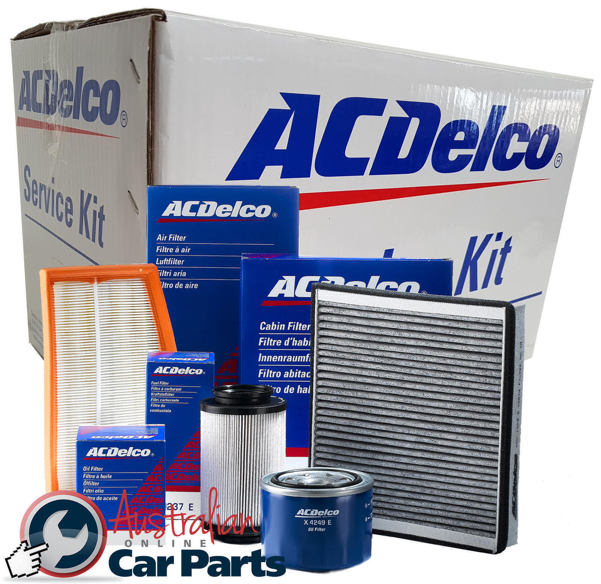 Service Filter Kit Oil Air Fuel ACK9 AcDelco For Ford Ranger PJ Cab Chassis TDdi 4x4 3.0LTD - WEAT