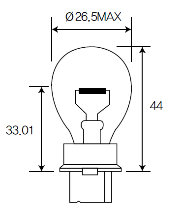 Bulb, indicator,Bulb, reverse light Acdelco ACT25