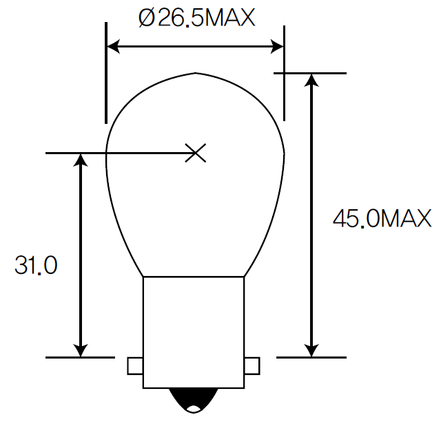 Bulb, indicator,Bulb, taillight,Bulb, stop light,Bulb, reverse light,Bulb, tail light Acdelco ACBA15SA