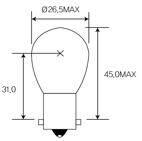 Globe P21W 12V 21W ACBA15S AcDelco For Mercedes Benz C-Class W204 Sedan C250 CDI (204.003) 2.1LTD - OM651.911