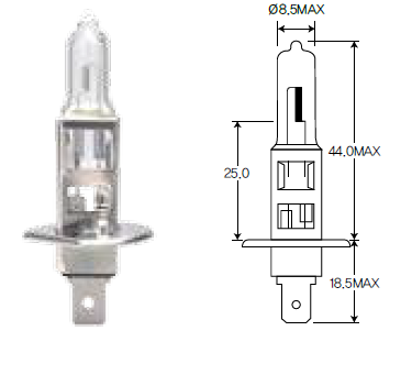 Bulb, headlight,Bulb, fog light Acdelco ACH1LL