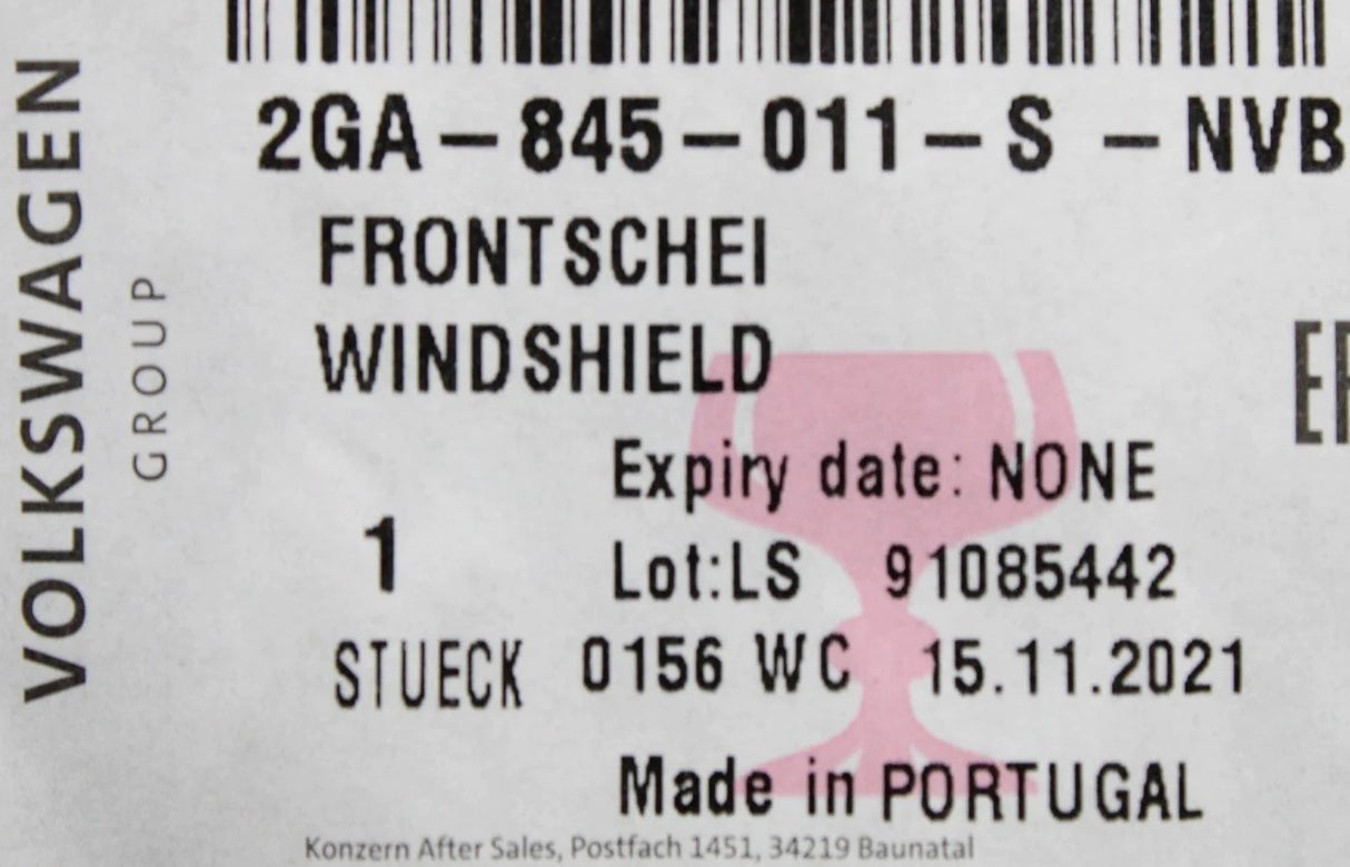 Windshield 2GA845011SNVB for Volkswagen