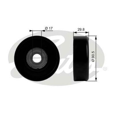 Micro V-Fan Drive Belt Idler Pulley Gates 38001 For Pontiac Mazda Lexus Honda Holden GMC FPV Ford Dodge Chevrolet Cadillac