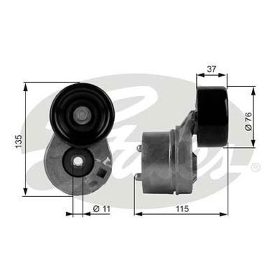 Tensioner Gates 38431 for Ford Transit VH VJ 2.4l Diesel 2000-2006