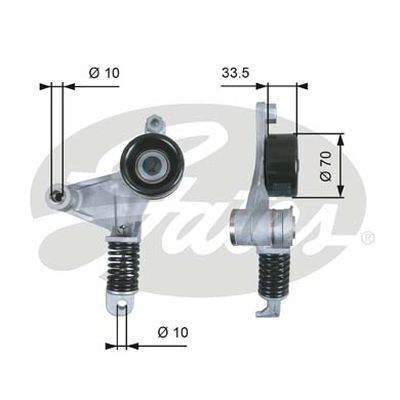 DriveAlign Tensioner Unit Gates 38453 For Toyota Camry Rav4 Rukus Tarago