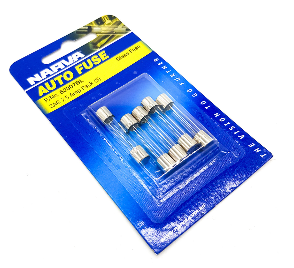 Fuse - Glass 3Ag 7.5 Amp pack of 5 Narva 52307BL