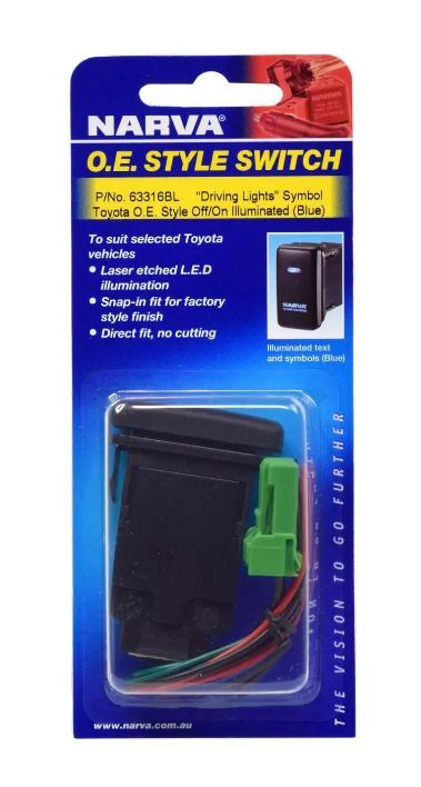 Driving Light Switch OE Style 12V Narva 63316BL for Toyota Prado Hilux Landcruiser 100 & 79 FJ Cruiser Hiace