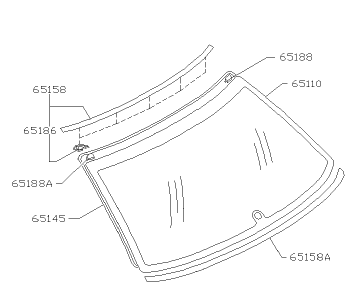 Windscreen Molding Rear Lower 92243851 for Subaru Impreza 1998-2001