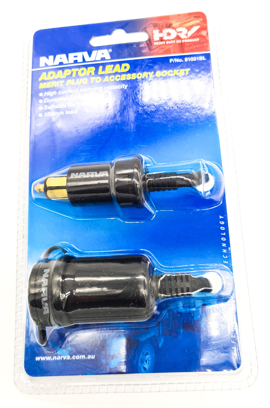 Heavy-Duty Adaptor (Merit Plug To Accessory Socket) Narva 81031BL