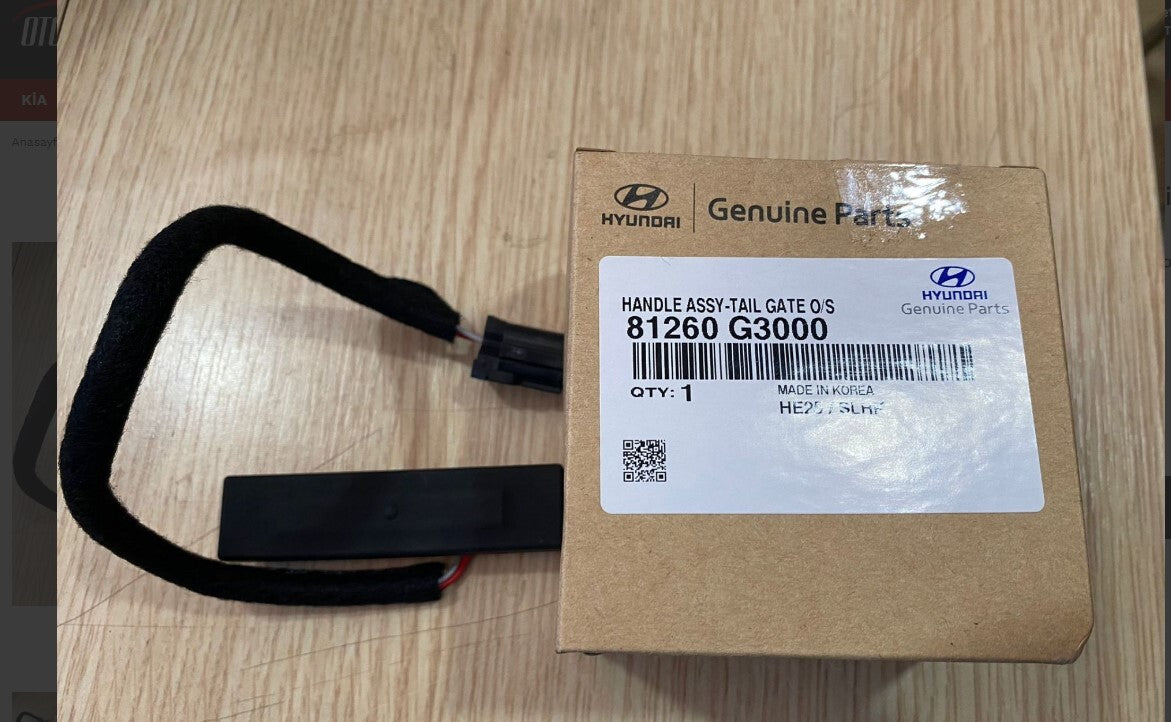 HANDLE ASSY-TAIL GATE OS for Hyundai 81260G3000