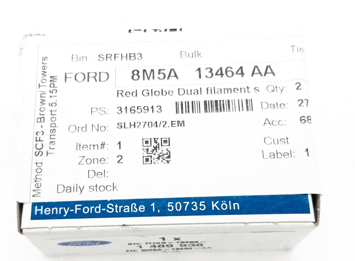 Red Globe Dual Filament Staggered Pins 8M5A13464AA For Ford