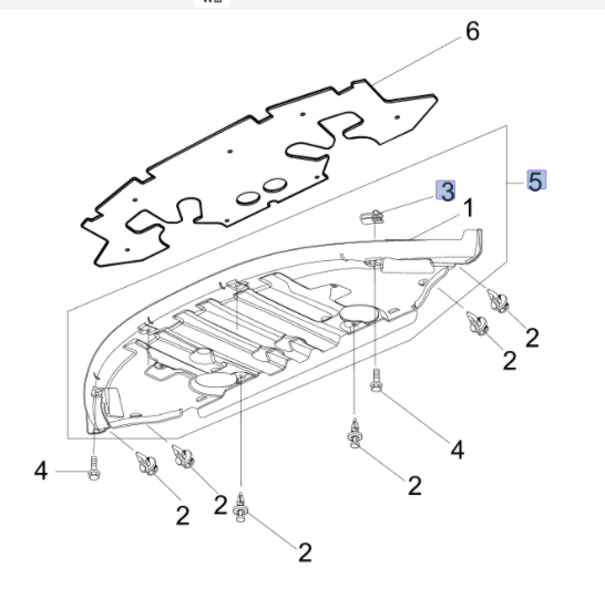 Front Bumper Splash Tray 92216476 for VE Commodore S2 Genuine