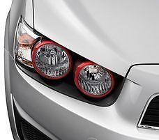 RED HEADLAMP SURROUNDS suitable for Holden TM BARINA GENUINE BRAND NEW Add some bling