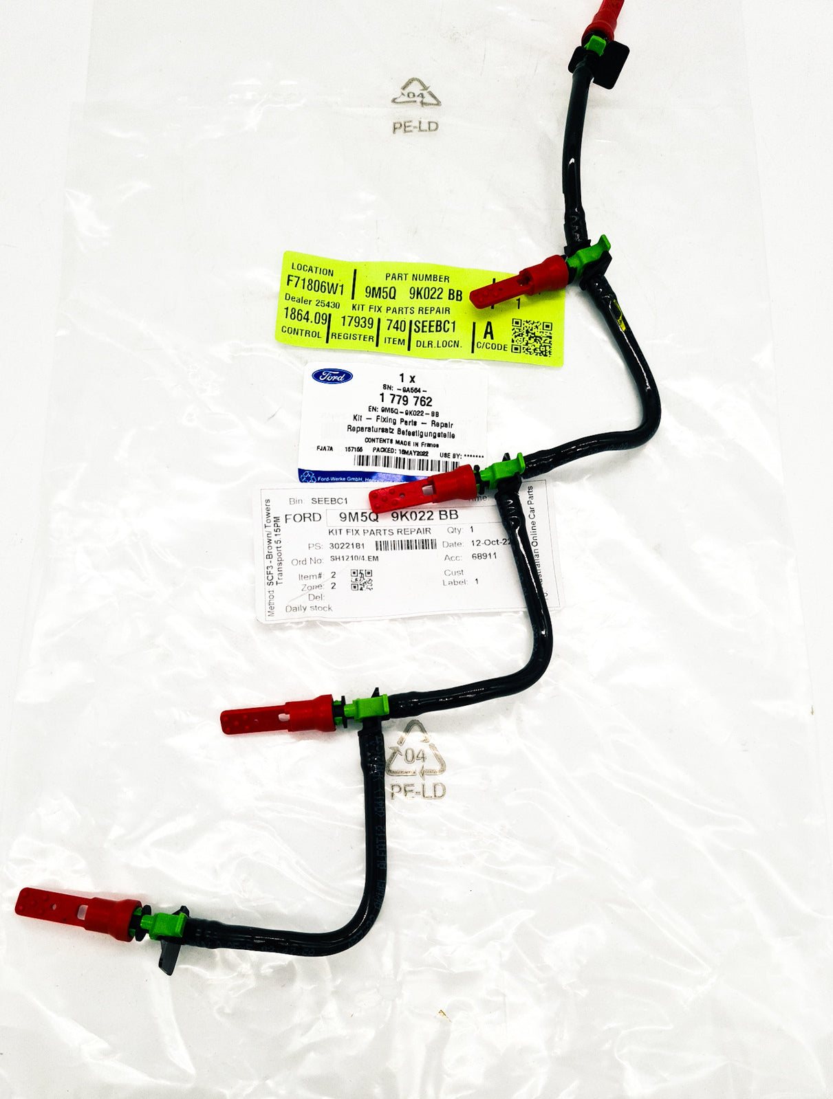 Hose Kit Fix Parts Repair Fuel Over Flow 9M5Q9K022BB For Ford