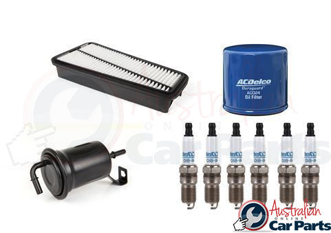 OIL AIR FUEL FILTER & SPARK PLUG SERVICE KIT ACDelco for Toyota Hilux 4.0l 1GRFE 2005-2015 V6