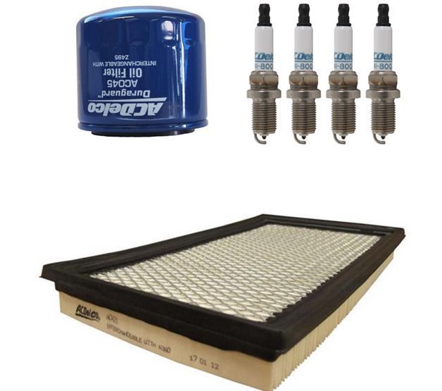 OIL AIR FILTER SPARK PLUG PLATINUM SERVICE KIT ACDelco for SUBARU LIBERTY 2.0L TURBO 2001-2003