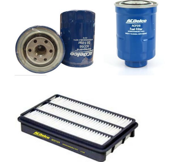 OIL AIR FUEL FILTERS SERVICE KIT ACDelco suits PAJERO DIESEL 4M41 2007-2018 MITSUBISHI
