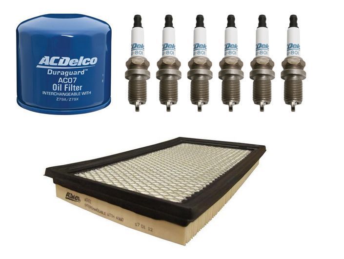 OIL AIR FILTERS SPARK PLUG PLATINUM SERVICE KIT ACDelco suitable for SUBARU OUTBACK 6CYL 3.0L 2000-09