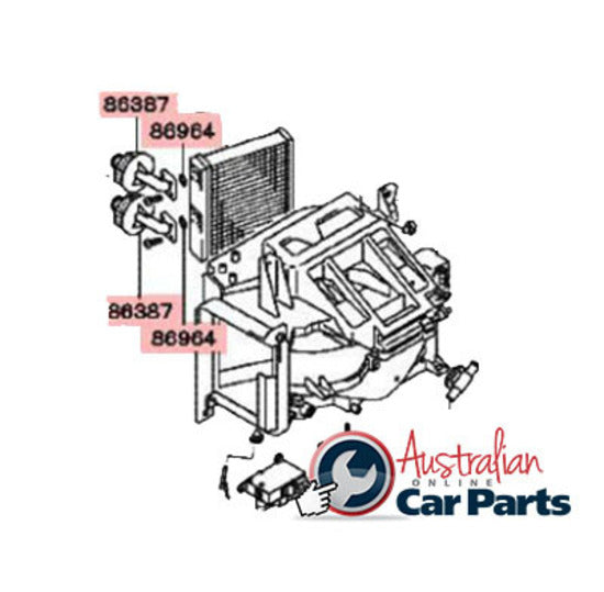 Mitsubishi Magna Heater Core Pipe kit TF TH TJ TL TW 1996-2005 New AW349218