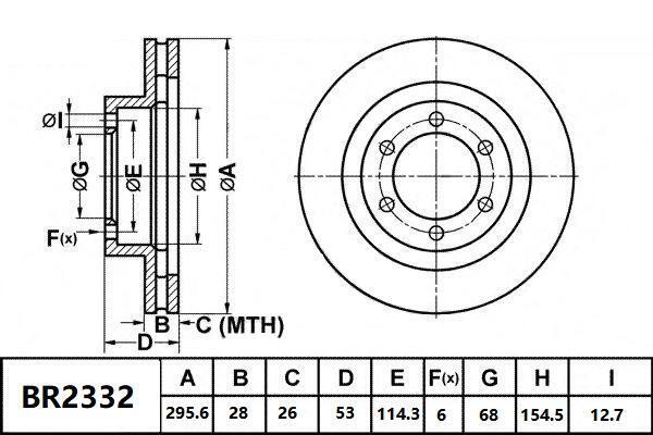 Brake Rotor Front Ultimate Slotted & Dimpled Bendix BR2332-ULT4WD for Nissan Navara D23 Ute 2.3 dCi 4x4 (D231) 2.3LTD YS23DDTT