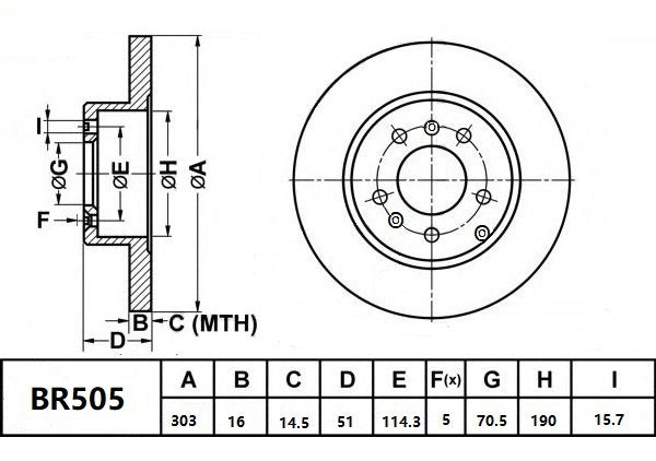 Brake Rotor Rear Ultimate Slotted & Dimpled Bendix BR505-ULT for Ford Falcon BF Wagon LPG 4.0LTP BARRA 156