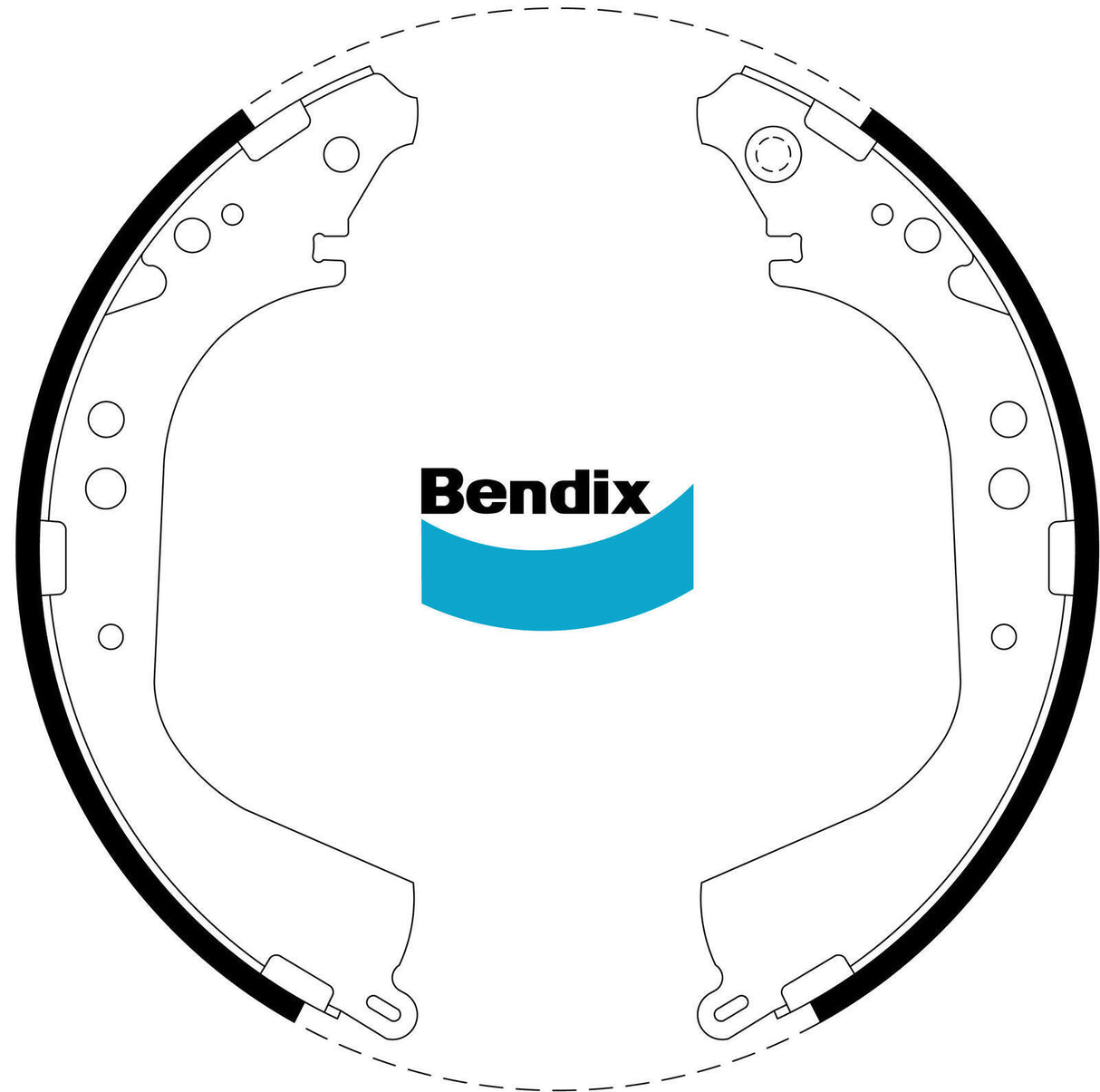 Brake Shoe Set Rear Bendix BS1414 For Toyota Landcruiser