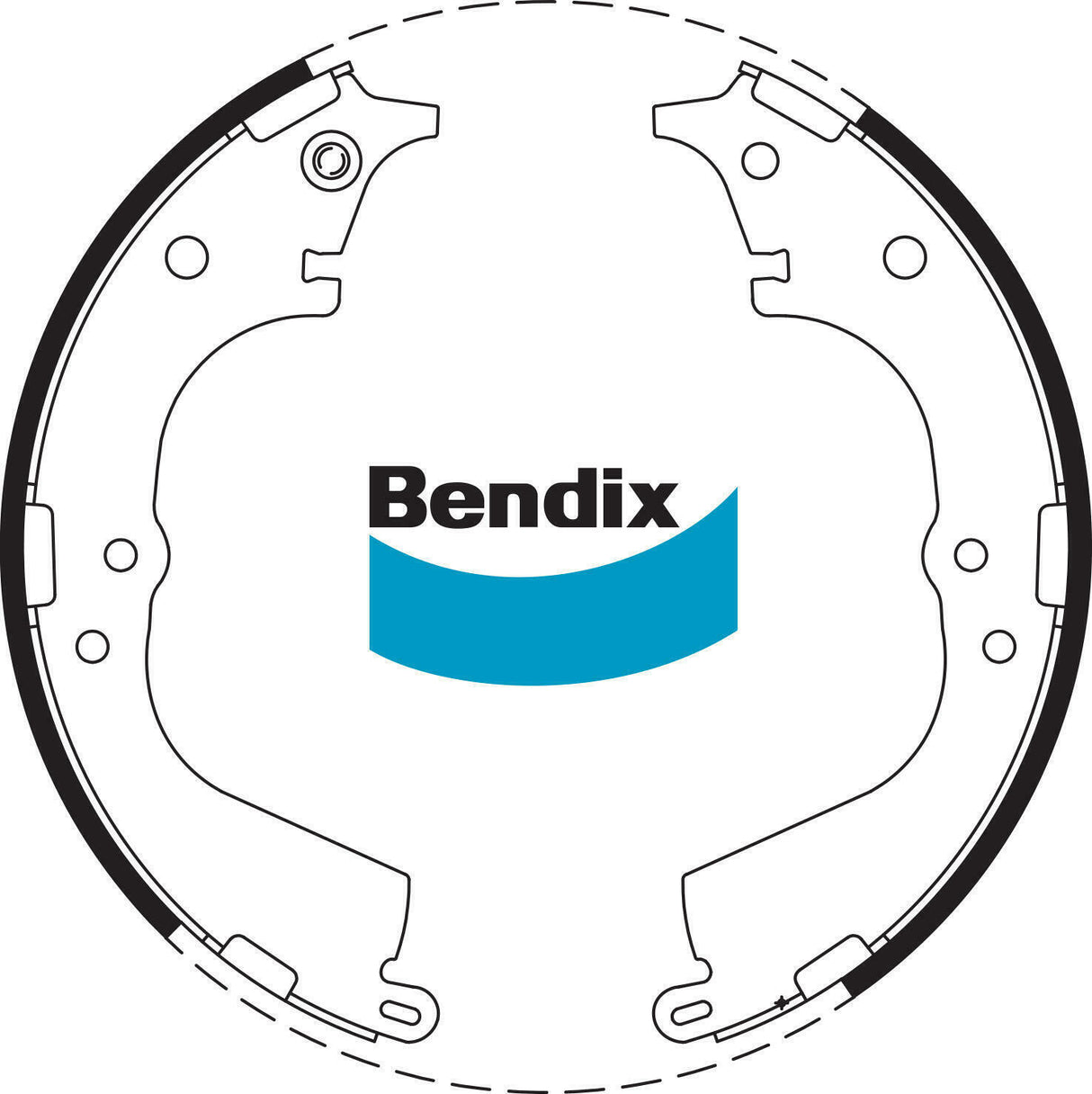 Brake Shoe Set Bendix BS1714 for Toyota Hilux RZN149 RZN154 Ute 2.7LTP 3RZ FE