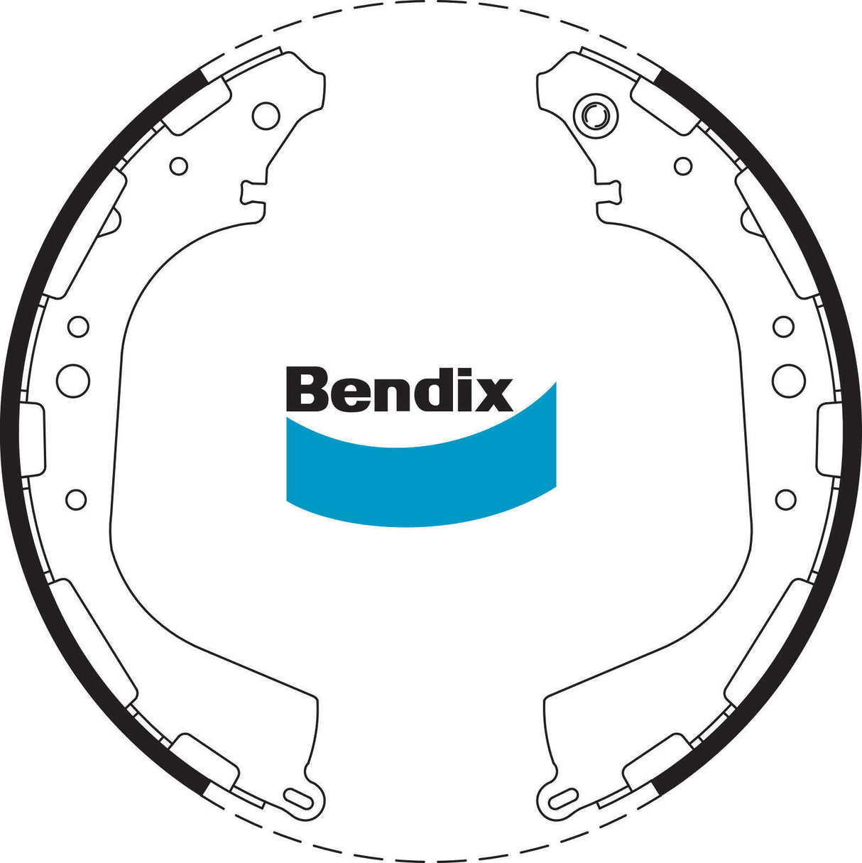 Brake Shoe Set Bendix BS1726 for Nissan Navara D22 Ute 3.0LTP VG30E