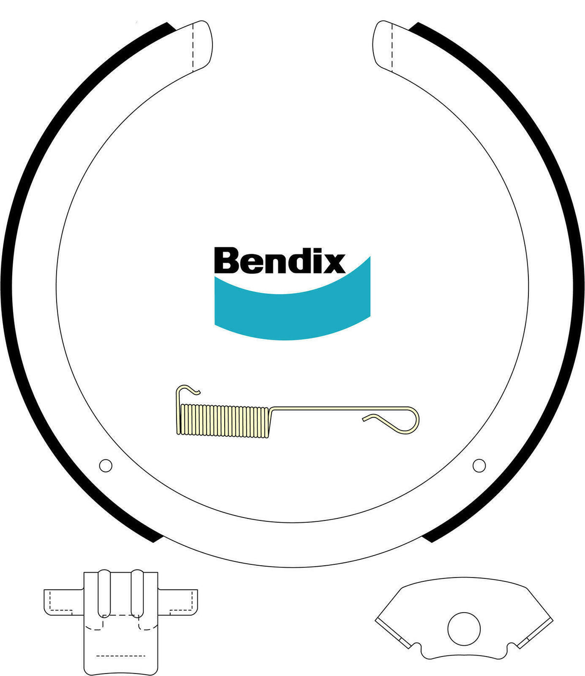 Bendix BS3218 Parkbrake Brake Shoe