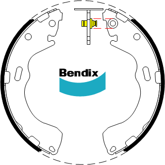 Brake Shoe Set Bendix BS5064 for Mazda Tribute EP SUV 2.0LTP YF
