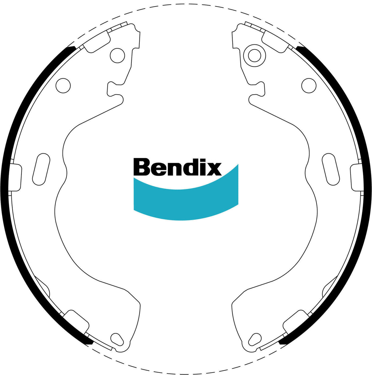 Brake Shoe Set Bendix BS5064 for Ford Escape ZB ZC SUV 3.0LTP AJ