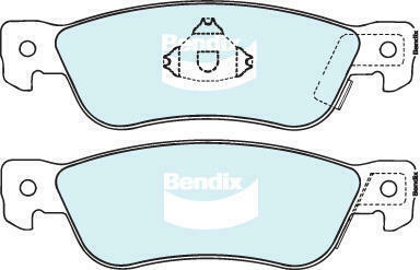 Brake Pads General CT Rear Bendix DB1163GCT for Honda City GM26 Sedan 1.5 i-VTEC (GM26) 1.5LTP L15A7