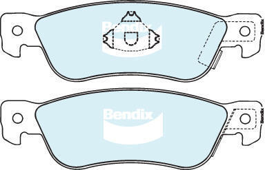 Brake Pads General CT Rear Bendix DB1163GCT for Honda City GM26 Sedan 1.5 i-VTEC (GM26) 1.5LTP L15A7
