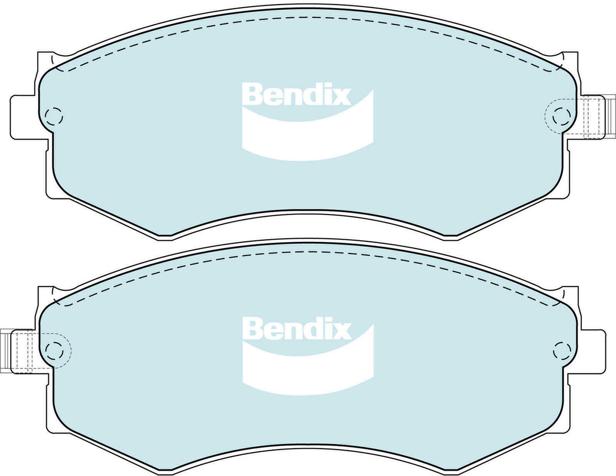 Brake Pads General CT Front Bendix DB1165GCT for Nissan Pulsar N16 Sedan 1.8LTP QG18DE
