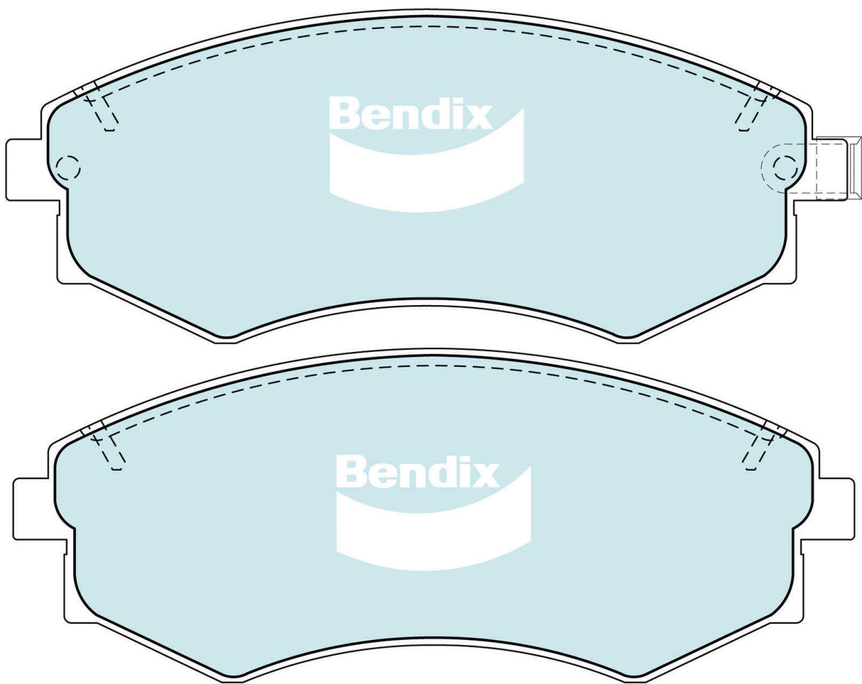 Brake Pads General CT Front Bendix DB1167GCT for Hyundai Elantra XD Sedan 2.0LTP G4GC