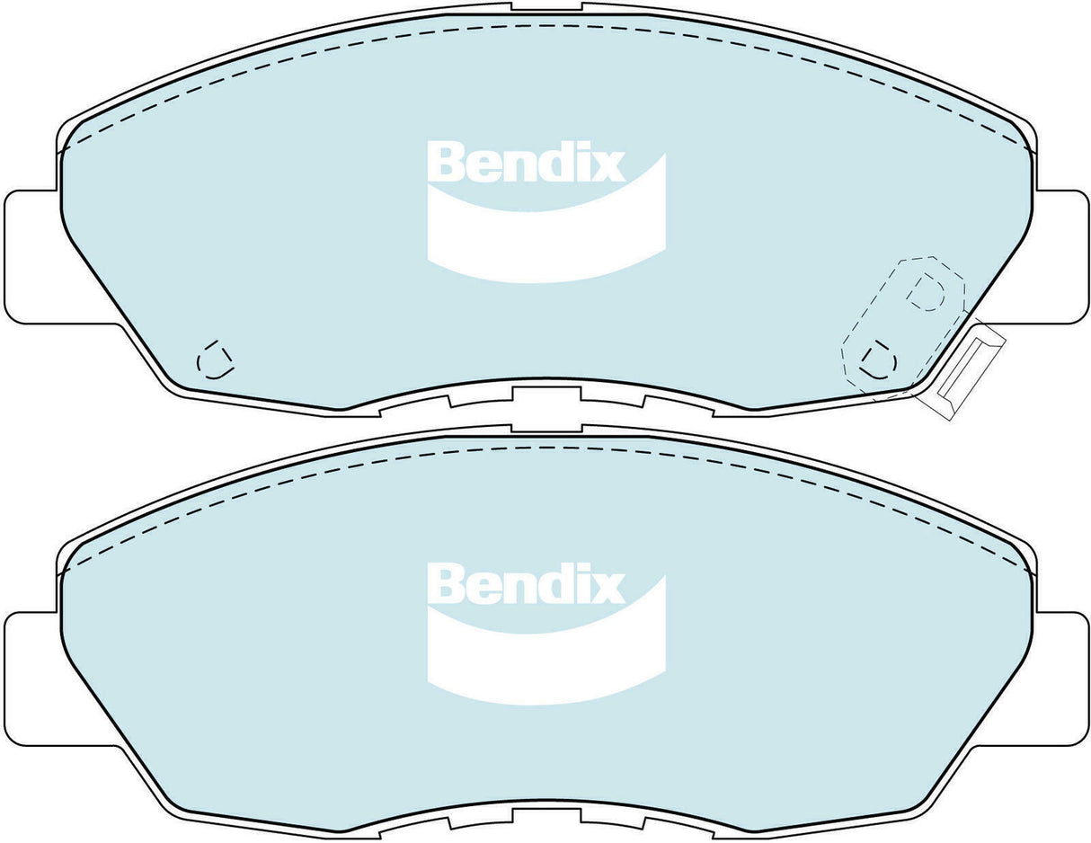 Brake Pads H/Duty Front Bendix DB1191HD for Honda Civic Hatchback EU 1.7LTP D17A6