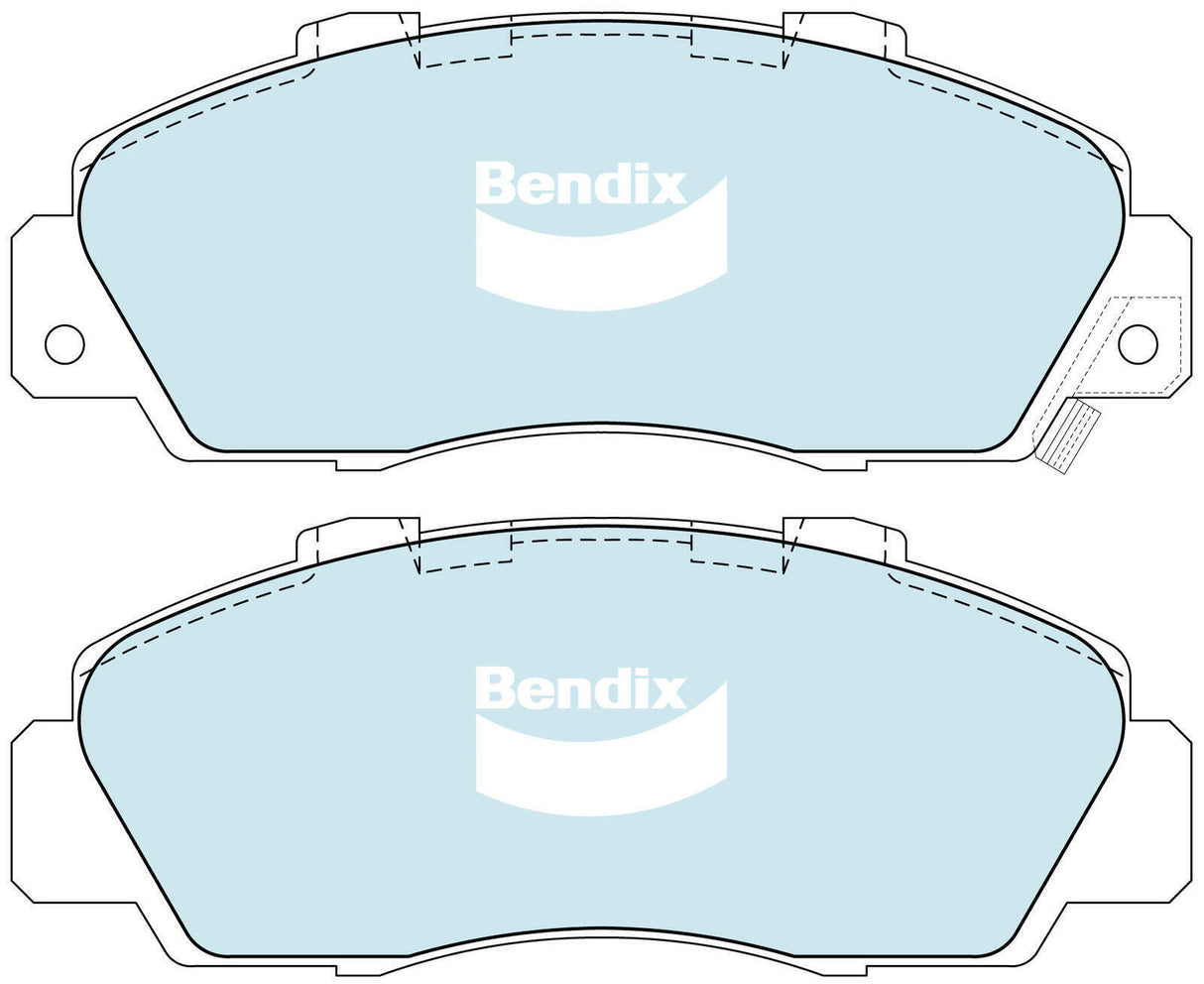 Brake Pads H/Duty Front Bendix DB1206HD for Honda Accord CK Sedan 2.3 (CL3) 2.3LTP F23A1 F23Z5