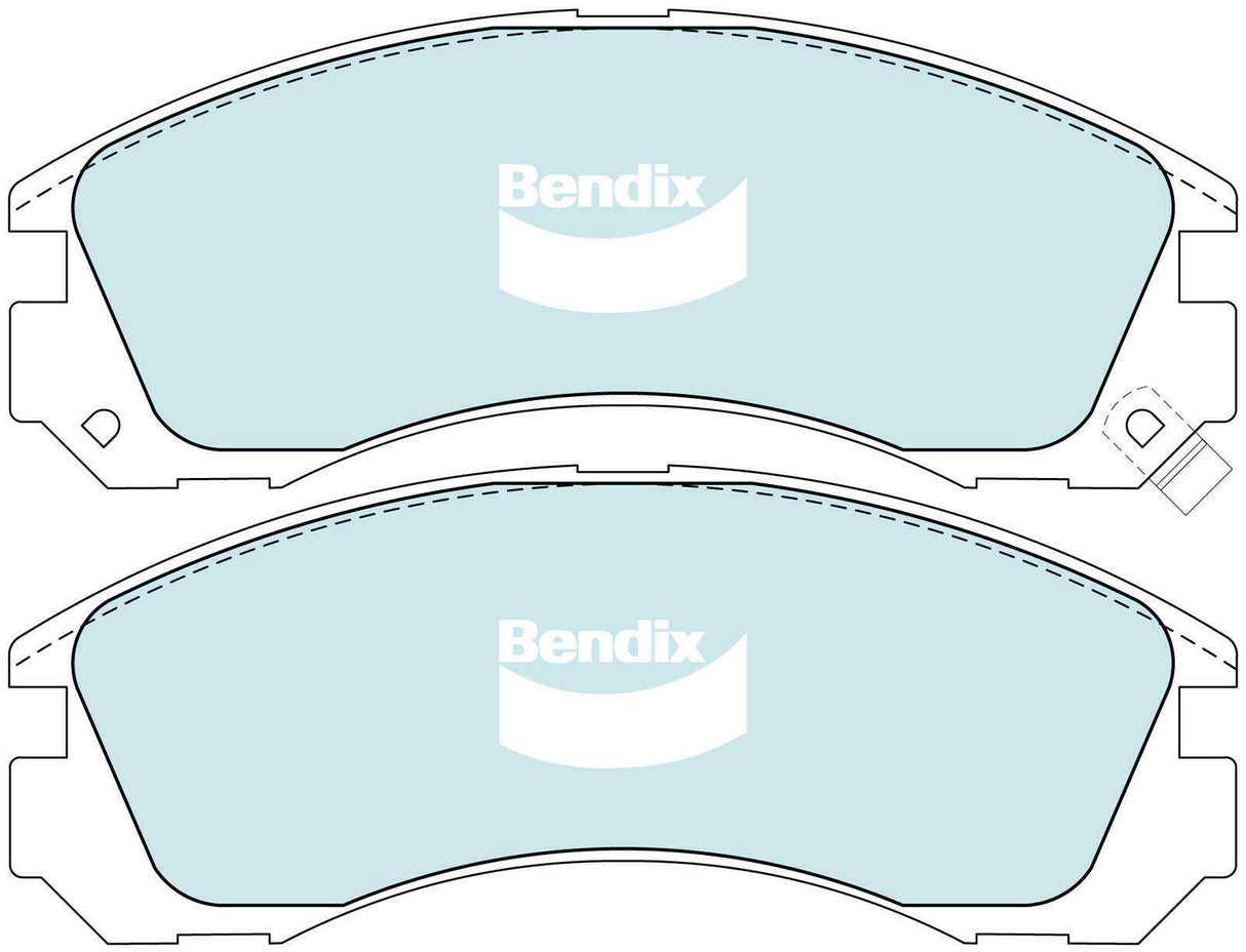 Brake Pads 4WD/SUV Front Bendix DB12234WD for Mitsubishi Lancer CZ CJ Sedan EVO VIII - 260 (CT9A) 2.0LTP 4G63 Turbo