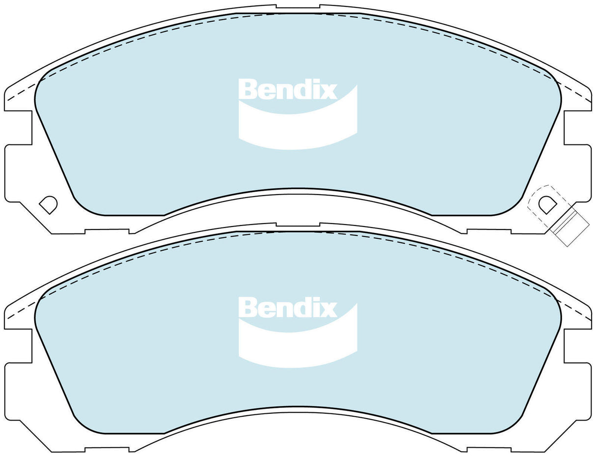 Brake Pads 4WD/SUV Front Bendix DB12234WD for Mitsubishi Outlander ZG ZH SUV (CW5W) 2.4LTP 4B12