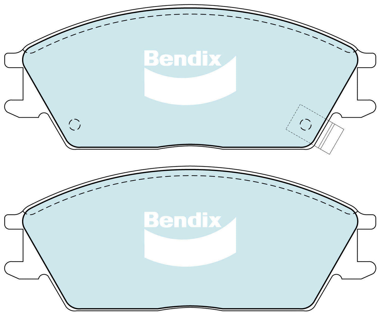 Brake Pads General CT Bendix DB1252GCT for Hyundai Getz TB Hatchback 1.6LTP G4ED G