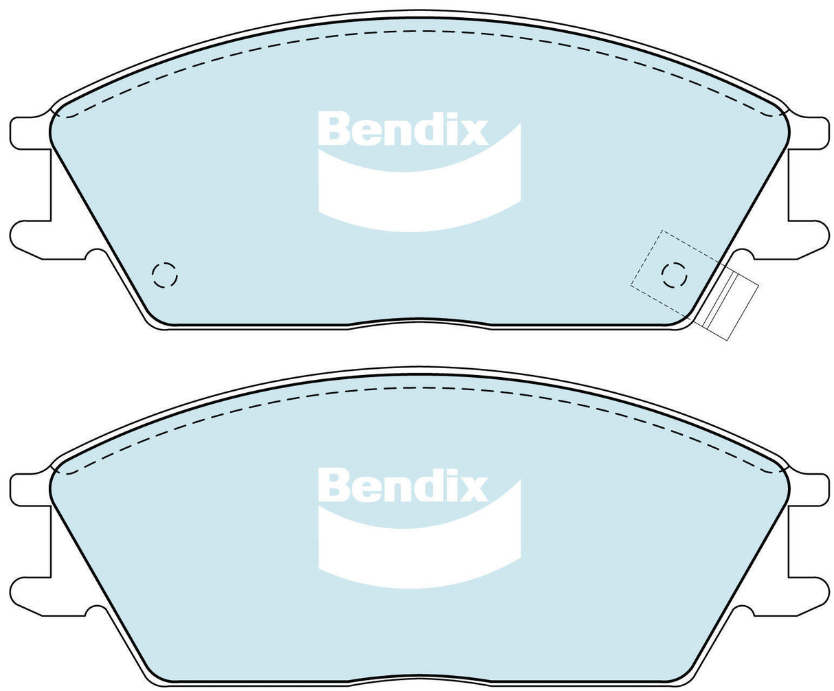 Brake Pads General CT Bendix DB1252GCT for Hyundai Getz TB Hatchback 1.6LTP G4ED G