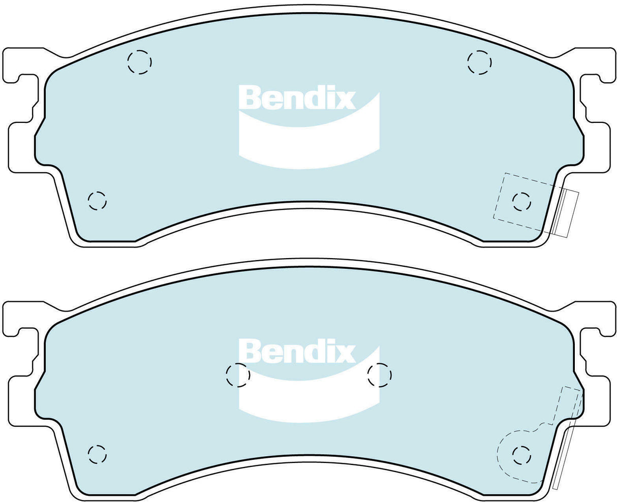 Brake Disc Pad Set Front Bendix DB1255 GCT For EUNOS FORD Telstar MAZDA 626